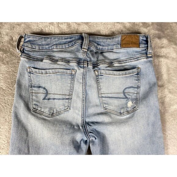 American Eagle Distressed Super Stretch Hi-Rise Jeggings Size 4 Reg - Picture 12 of 16